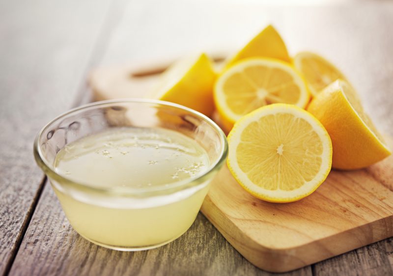 無農薬のレモン汁