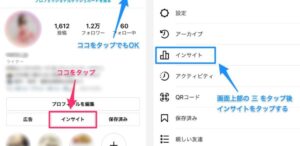 インサイトがどこから見られるかを説明した画像